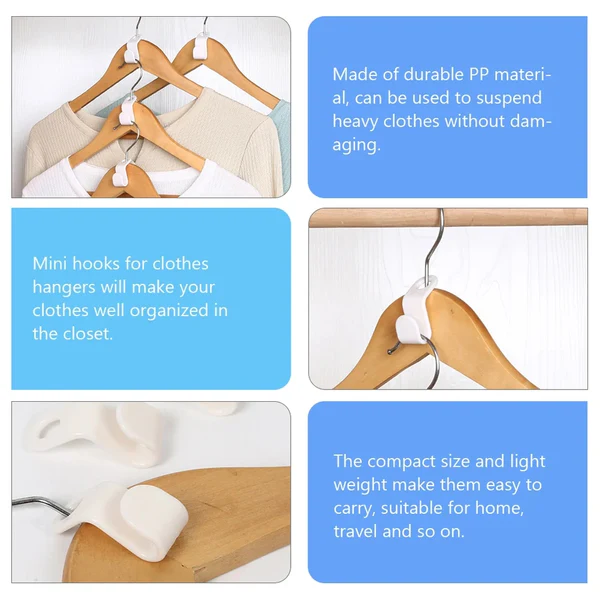 40 Pcs Clothes Hanger Connecting Hooks –