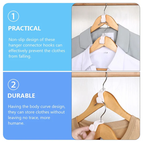 40 Pcs Clothes Hanger Connecting Hooks –