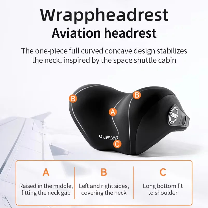 Car Lumbar Support Cushion Set – Washable Backrest & Neck