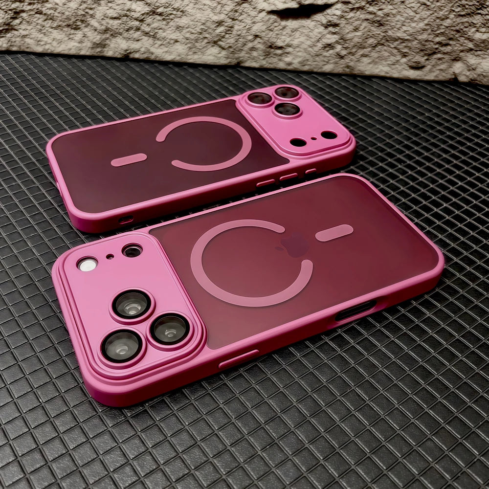 Magnetic Matte Translucent Shockproof Case For iPhone