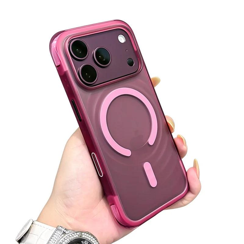 Magnetic Ripple Wave iPhone Case – Shockproof Matte