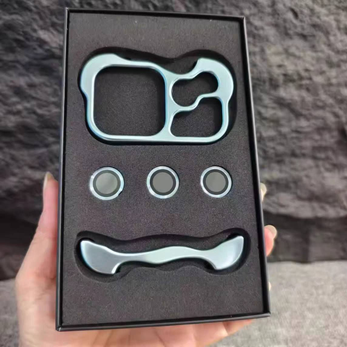 Lens Protect Bare Aluminum Cover For iPhone