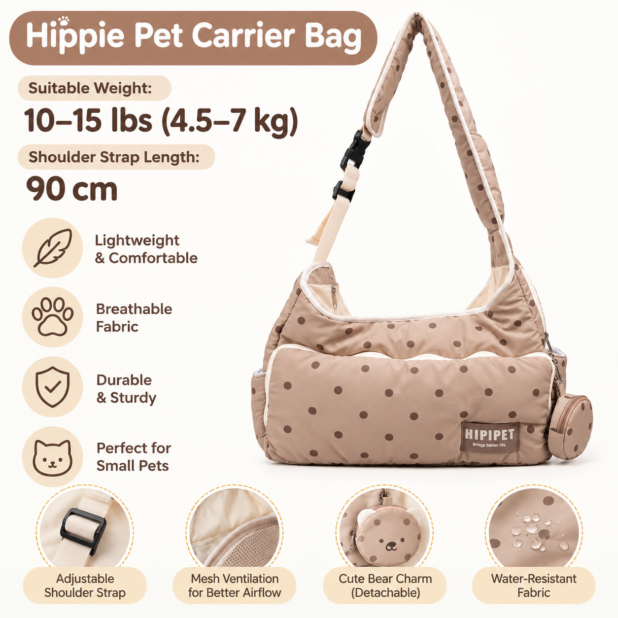Hippie Pet carrier bag