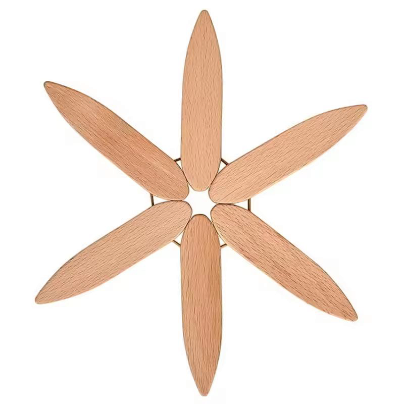 4PCS Wooden Trivets for Hot Dishes