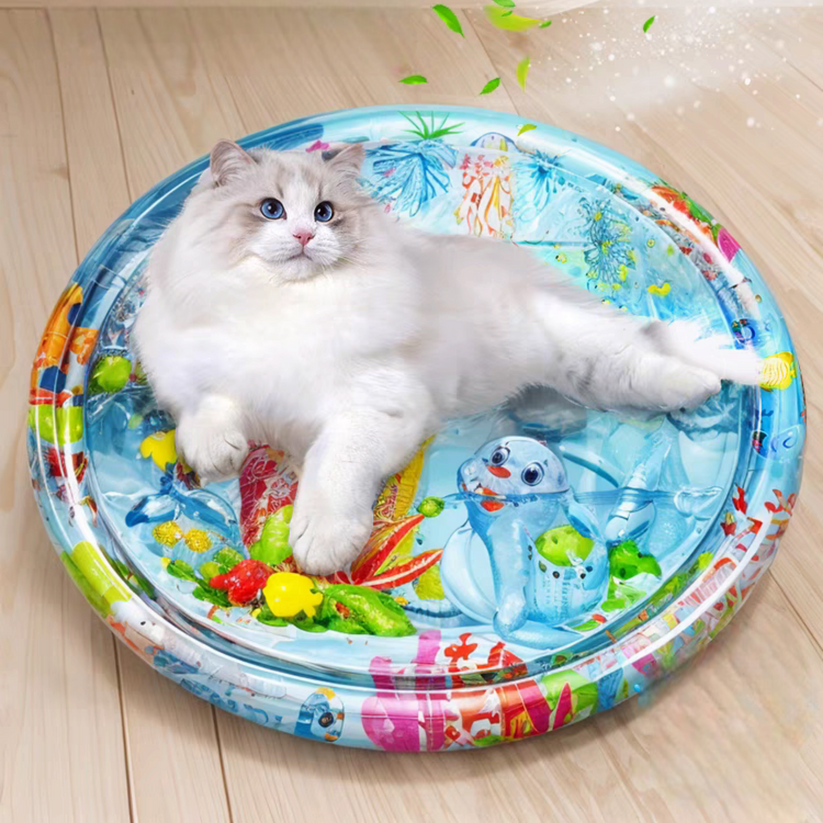 Cat dog water play mat