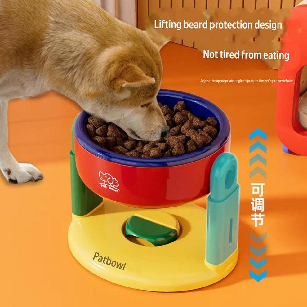 Adjustable height bowl for pets