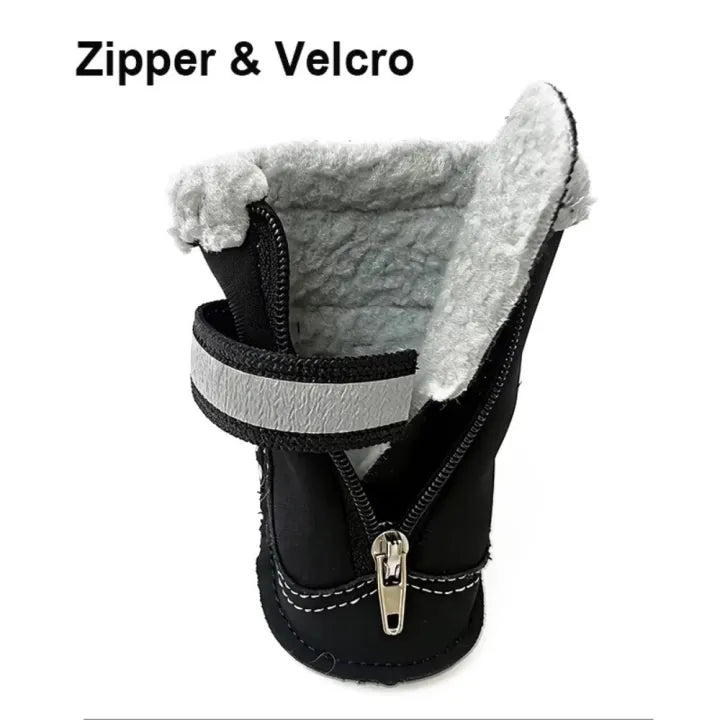 Thick fleece dog shoes