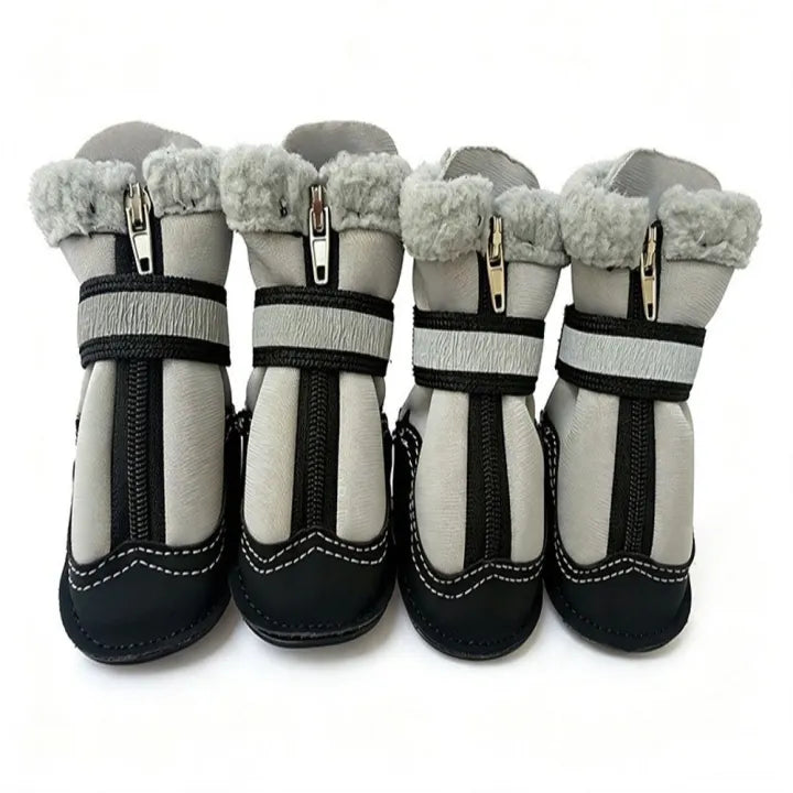 Thick fleece dog shoes