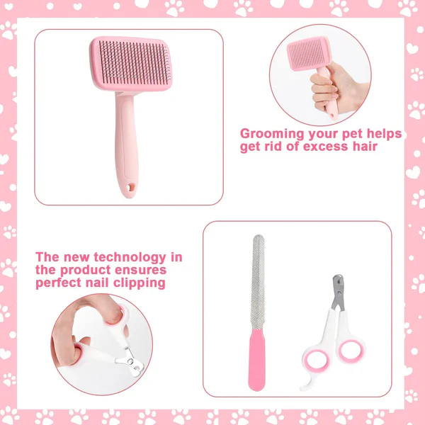8-Piece Cat & Dog Grooming Set –
