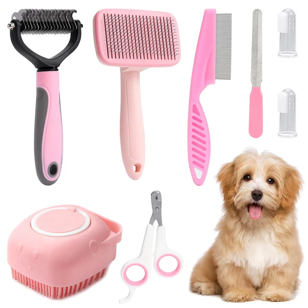 8-Piece Cat & Dog Grooming Set –