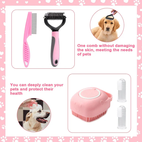 8-Piece Cat & Dog Grooming Set –