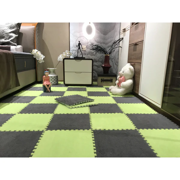 20-Piece Plush Puzzle Foam Floor Mat –