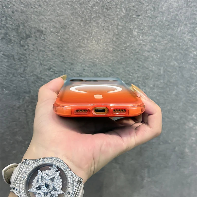 Magnetic Ripple Wave iPhone Case – Shockproof Matte