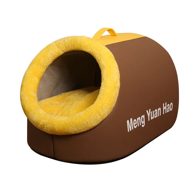 Portable Fleece-Lined Pet Bed for Small Dogs and Cats