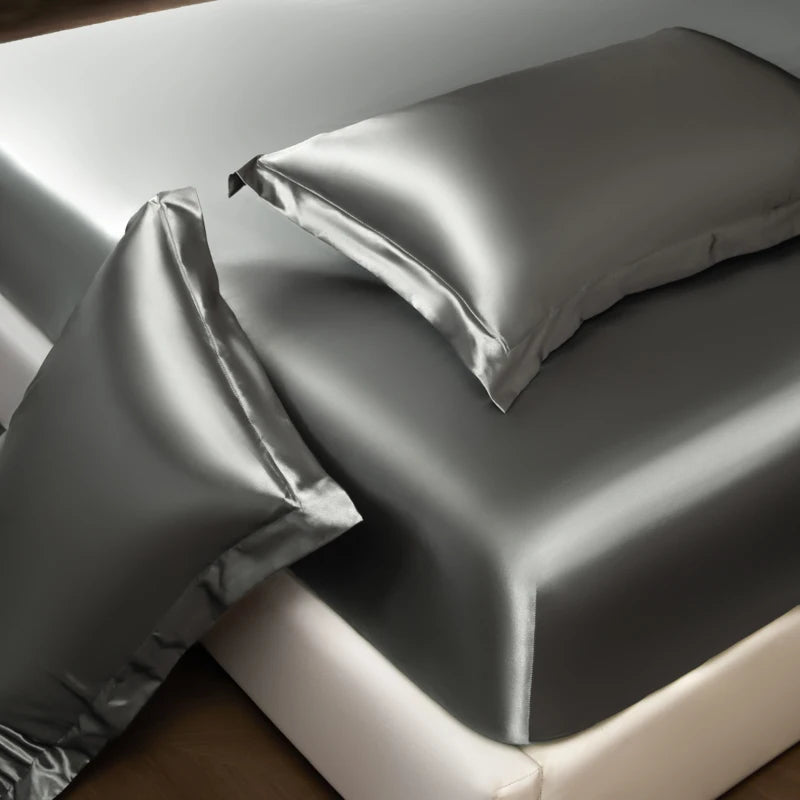 Satin Fitted Sheet Mattress Cover With Deep Pocket Elastic