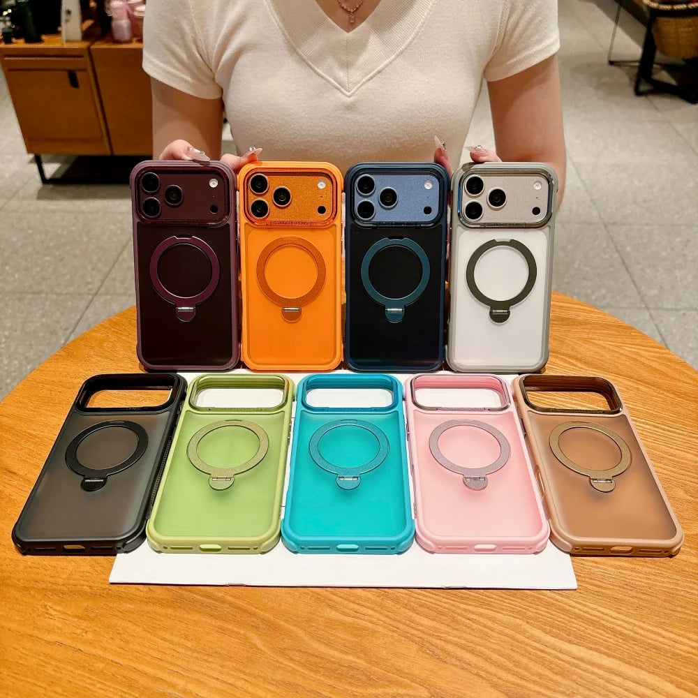 MagSafe Magnetic Ring Stand Case For iPhone – Matte Armor