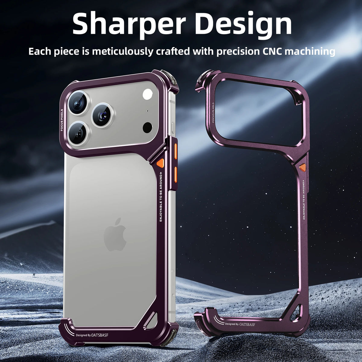 Aluminum Shockproof Bumper Case With Camera Kickstand