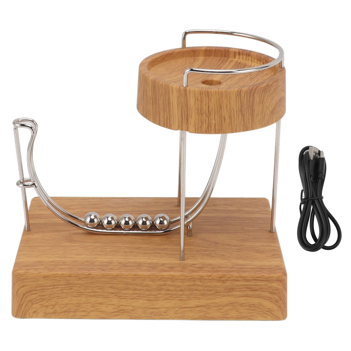 Khaki Color Educational Perpetual Motion Desk Toy With Touch Switch