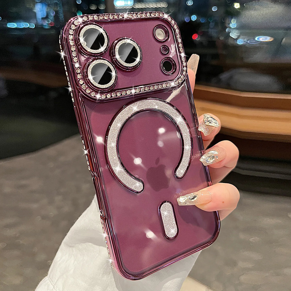 Magnetic MagSafe iPhone Case – Bling Diamond Protection