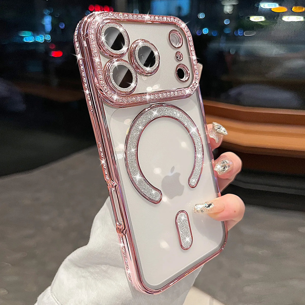 FE Color Magnetic MagSafe iPhone Case – Bling Diamond Protection