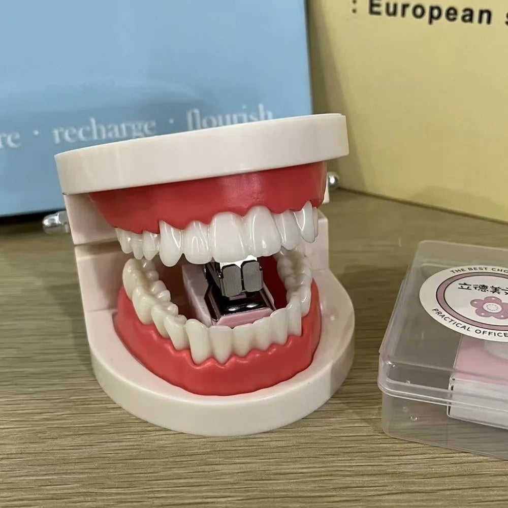 Mini Denture Model Stapler – Funny Novelty Desk Prop