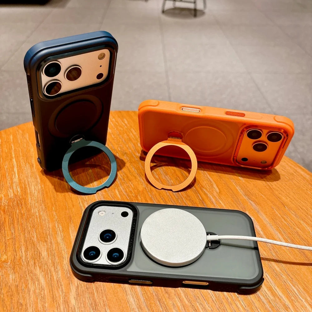 MagSafe Magnetic Ring Stand Case For iPhone – Matte Armor