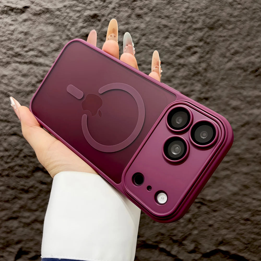 Magnetic Matte Translucent Shockproof Case For iPhone
