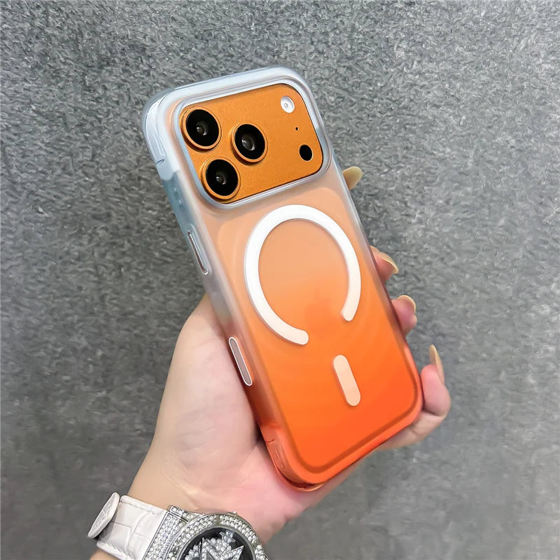 Magnetic Ripple Wave iPhone Case – Shockproof Matte