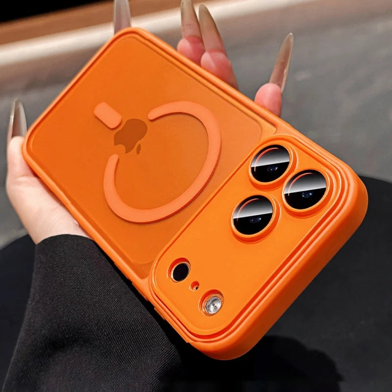 Magnetic Matte Translucent Shockproof Case For iPhone