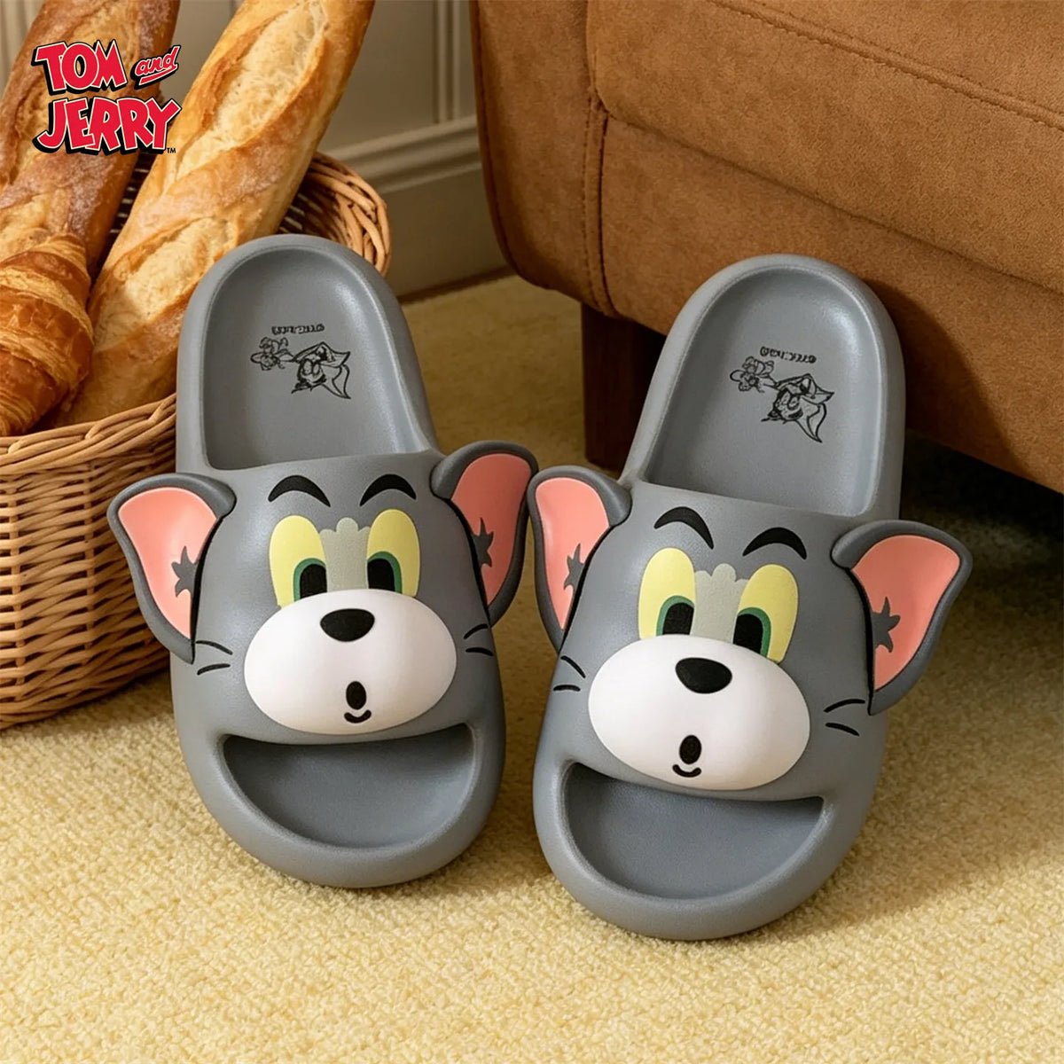 A Color Cartoon EVA Slide Sandals With Arch Support