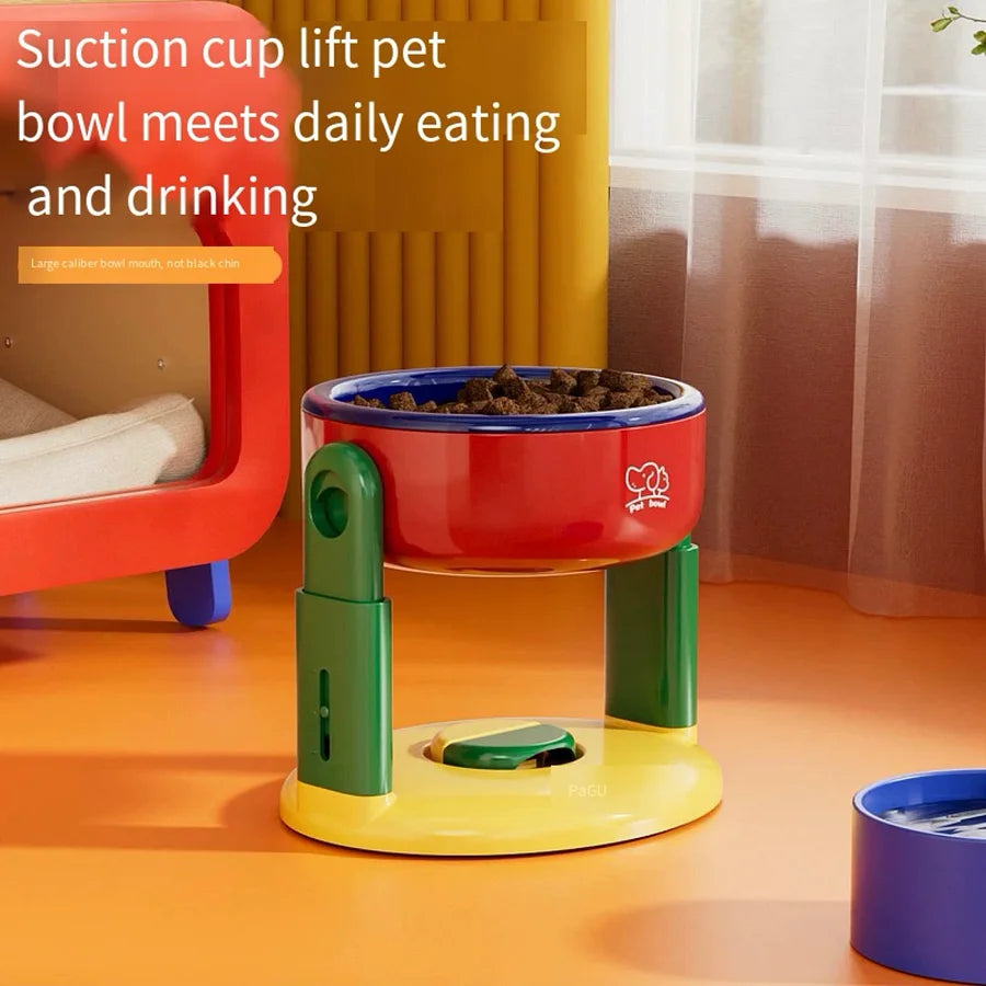 Adjustable height bowl for pets