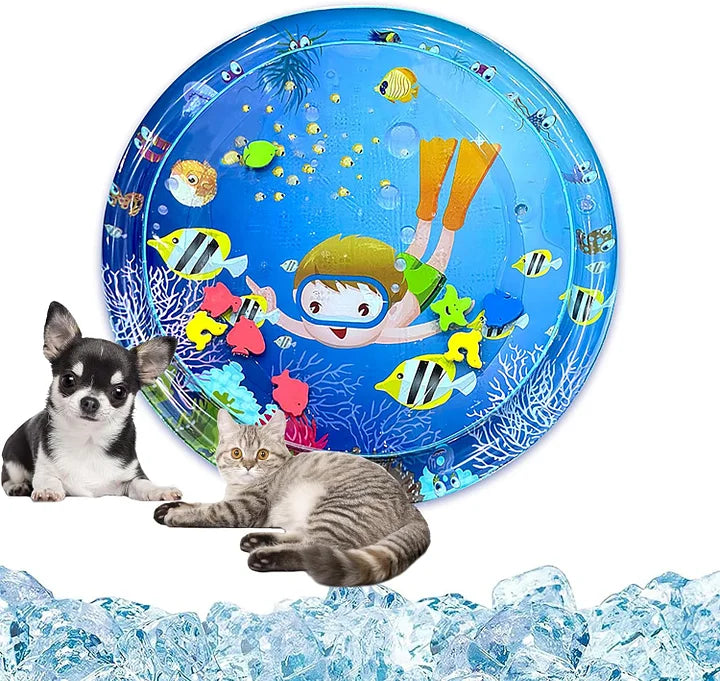 Cat dog water play mat