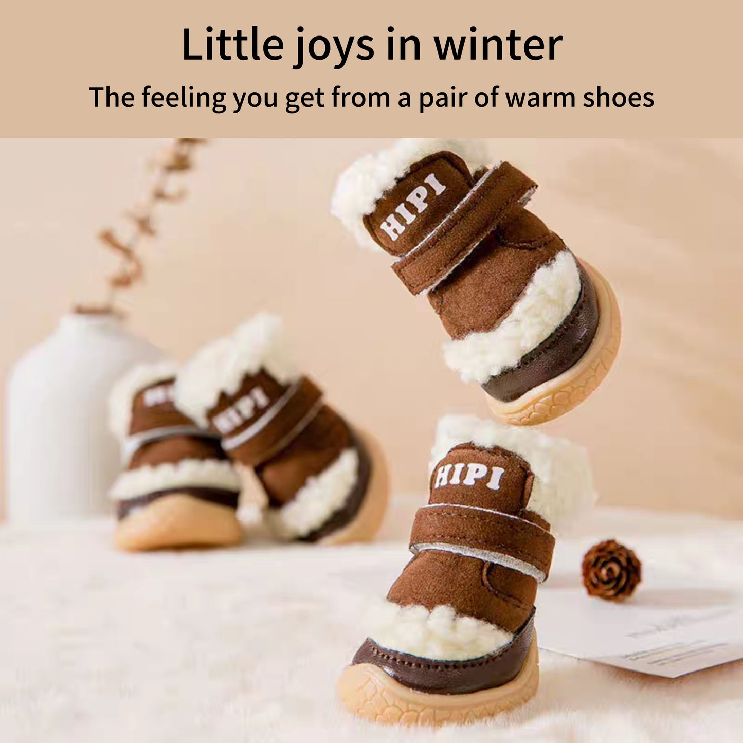 Dog Autumn and winter shoes