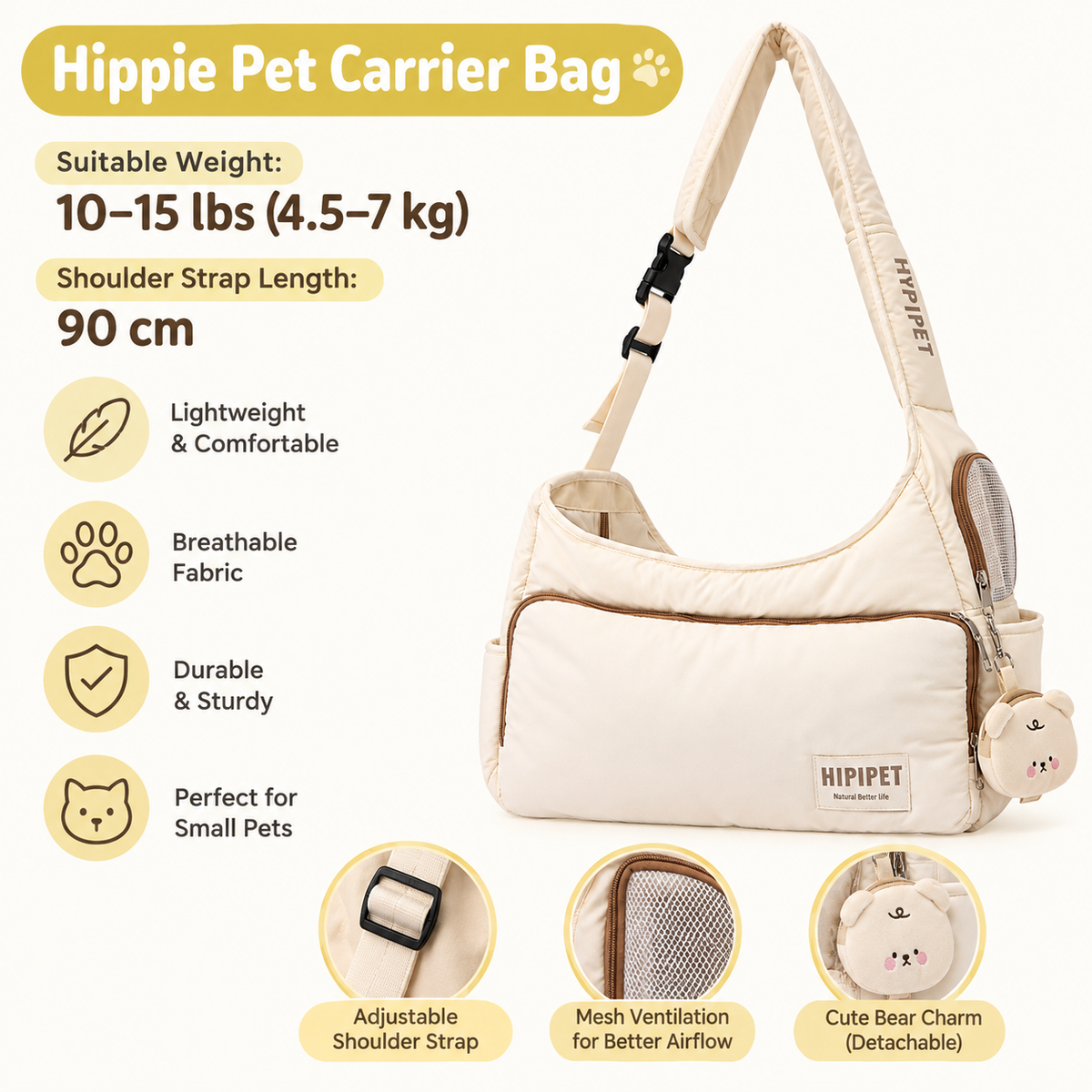 Hippie Pet carrier bag