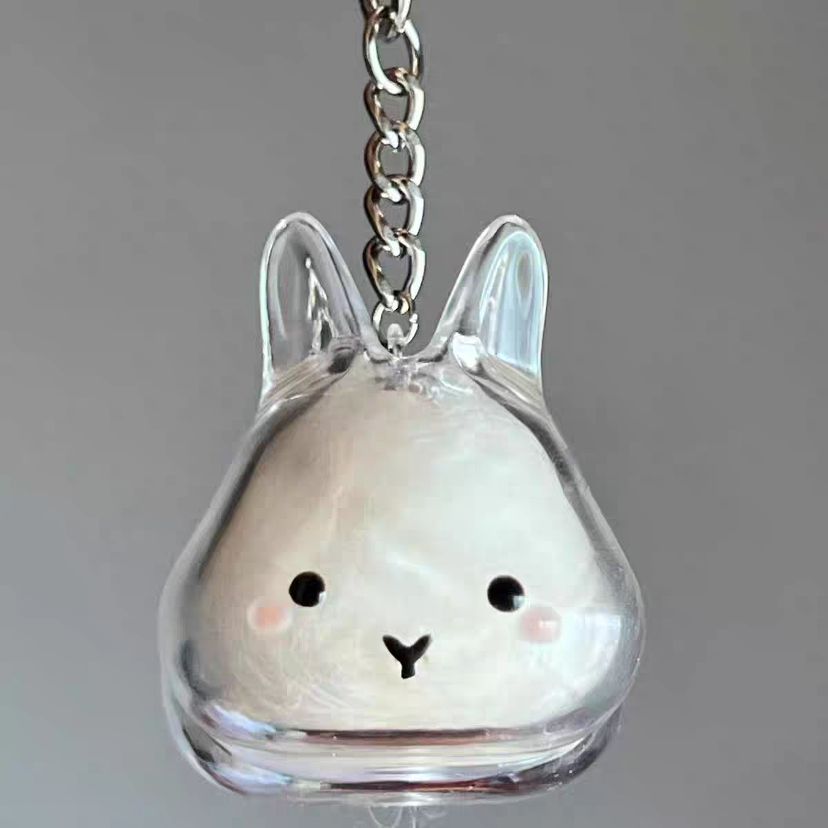 2 Pcs Rabbit fur storage box pendant