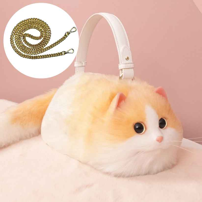 Cute cat velvet bag