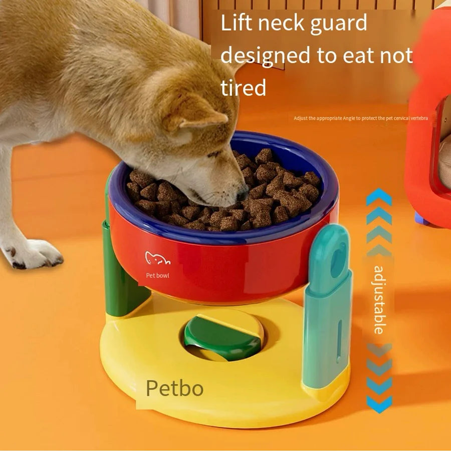 Adjustable height bowl for pets