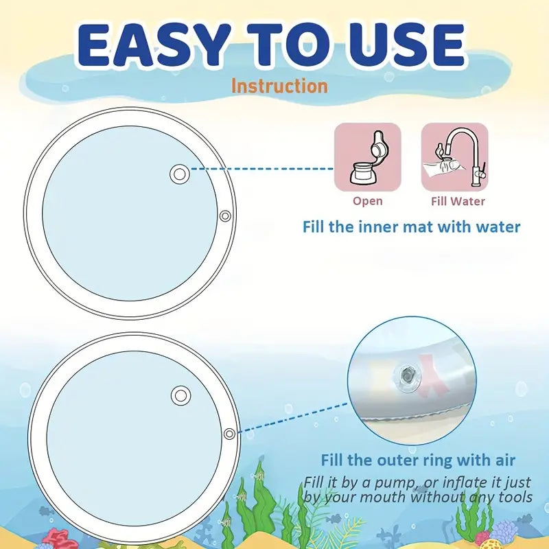Cat dog water play mat