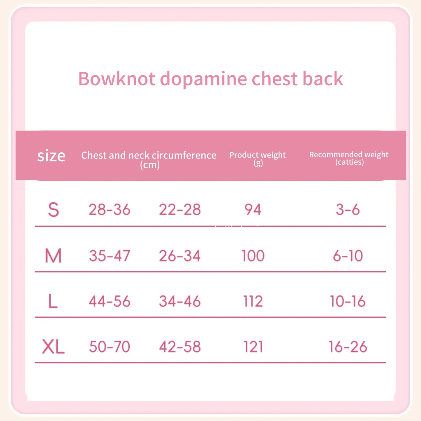 Bowknot dopamine chest back