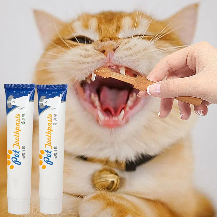Pet toothpaste with brush