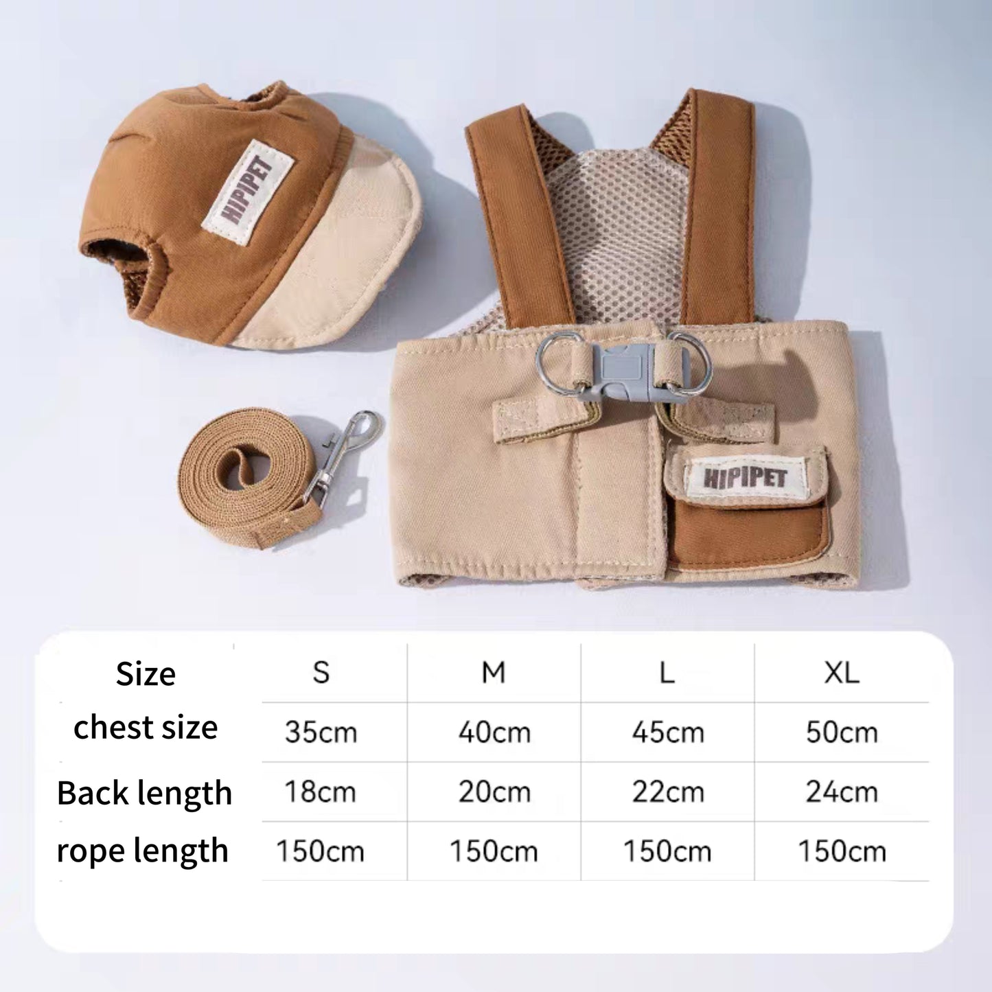 Cute pet harness with hat