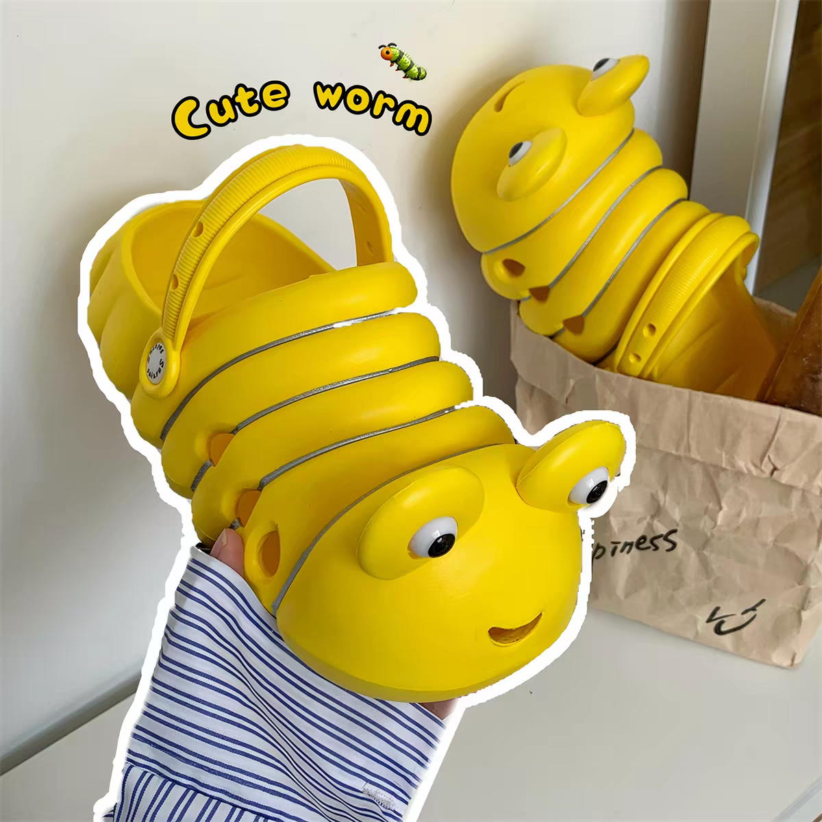 Caterpillar Cotton Slippers