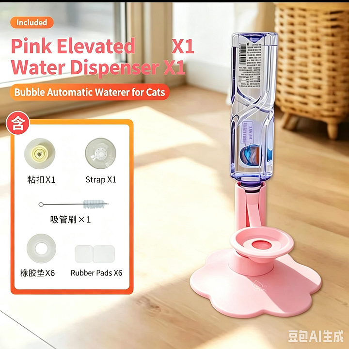 Gravity Cat Water Dispenser Stand - Spill-Proof