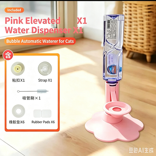 Gravity Cat Water Dispenser Stand - Spill-Proof