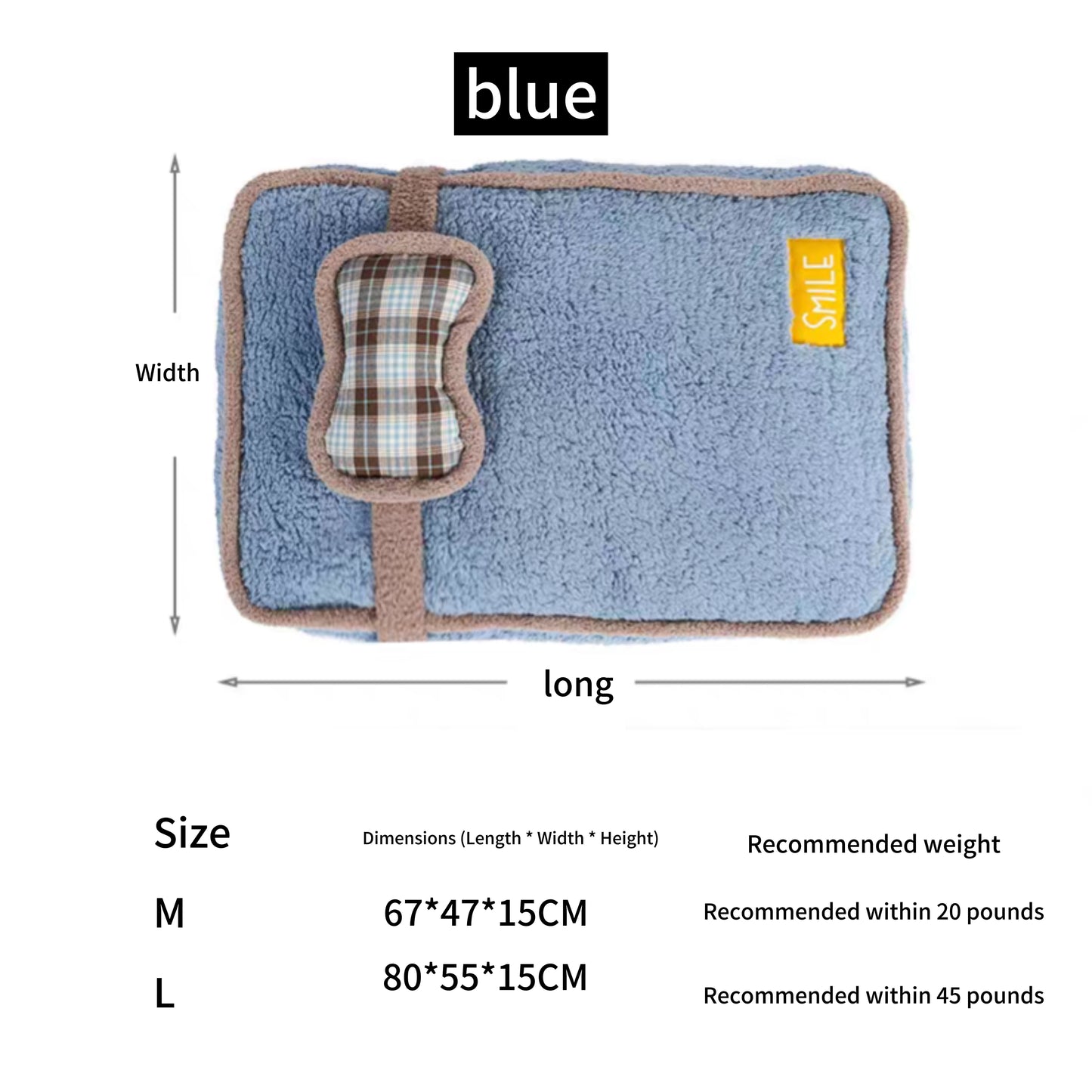 Winter warm dog bed/sofa with pillow