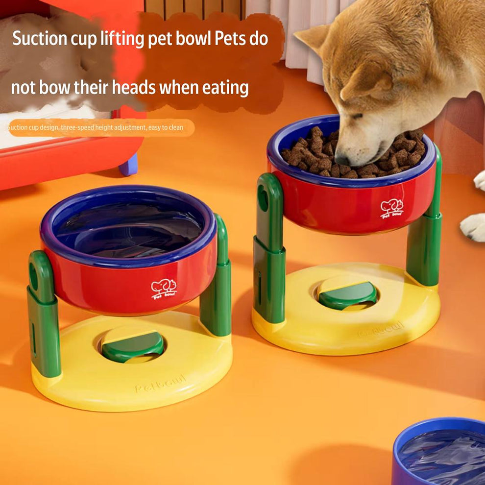 Adjustable height bowl for pets