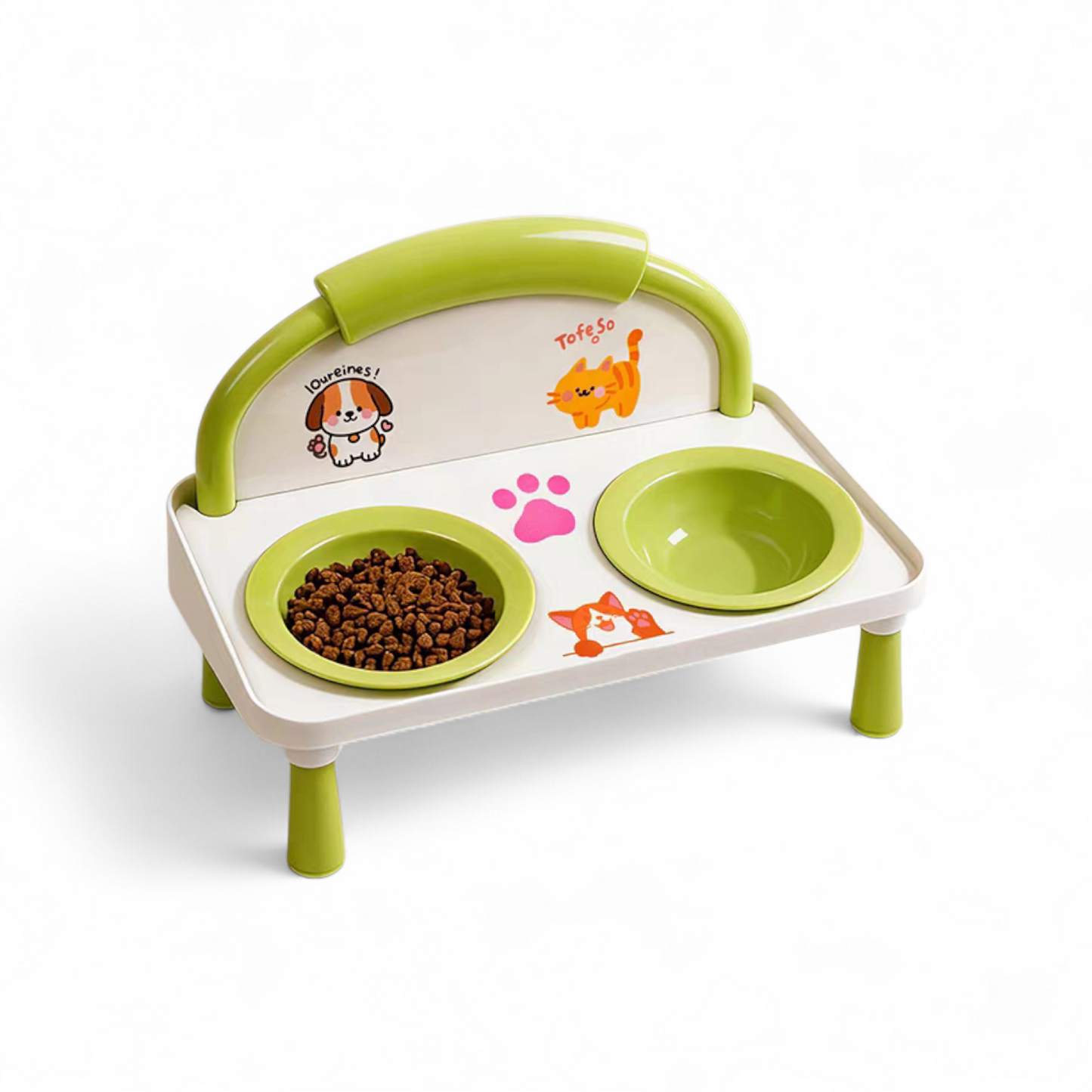 Double-bowl with high legs