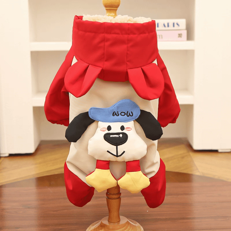 Thick fleece-lined cotton-padded dog jacket