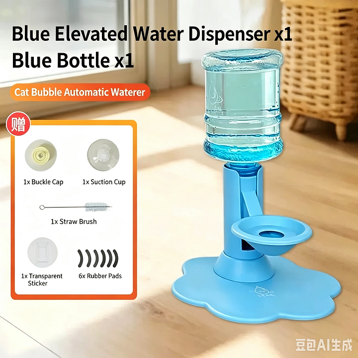 Gravity Cat Water Dispenser Stand - Spill-Proof