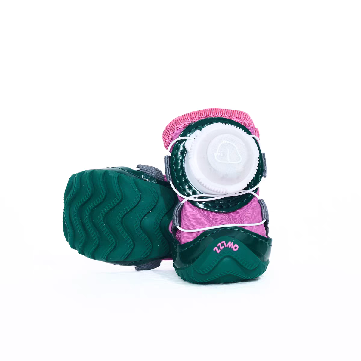 Winter dog shoes with light (2 pairs)